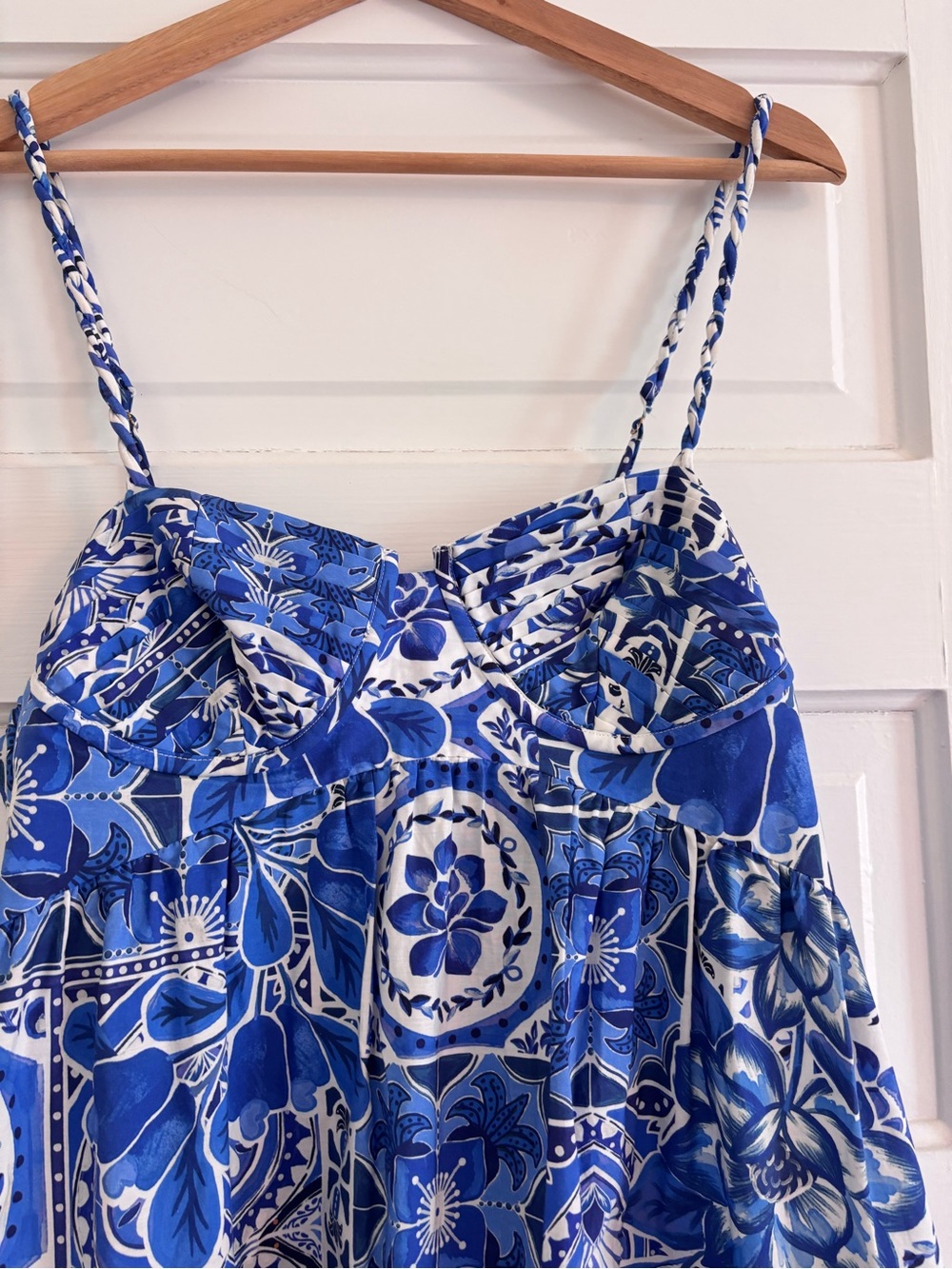 FARM Rio Blue Print Maxi Dress L - Picture 8 of 9